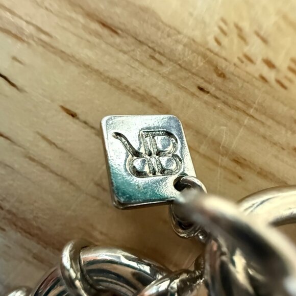 Banana Republic Long Silver Chain Necklace With White Accents 34-Inch Length - Picture 8 of 9